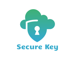 Password - Cloud Shield Lock logo design