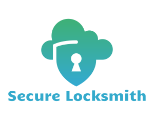 Locksmith - Cloud Shield Lock logo design