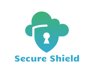 Antivirus - Cloud Shield Lock logo design