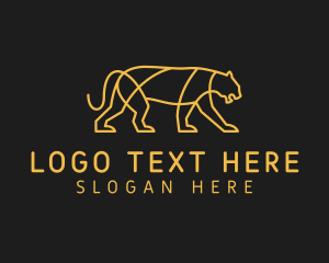 Outline - Golden Lion Feline logo design