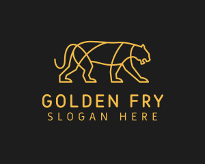 Golden Lion Feline logo design