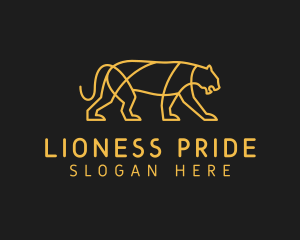 Golden Lion Feline logo design