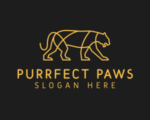 Golden Lion Feline logo design