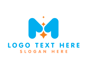 Stargazing - Generic Star Letter M logo design