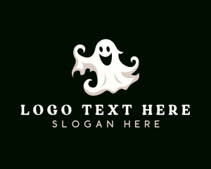 Spooky - Haunted Halloween Ghost logo design