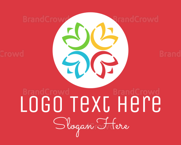 Colorful Flower Community Logo