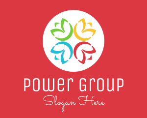 Group - Colorful Flower Community logo design