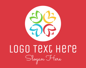 Togetherness - Colorful Flower Community logo design