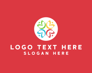 Togetherness - Colorful Flower Community logo design