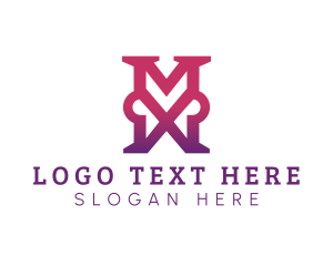 Letter Mx - Masculine Serif Business logo design