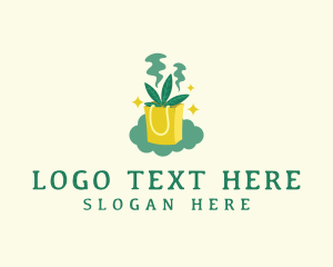 Herbal - Weed Paper Bag logo design