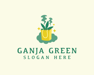 Ganja - Weed Paper Bag logo design