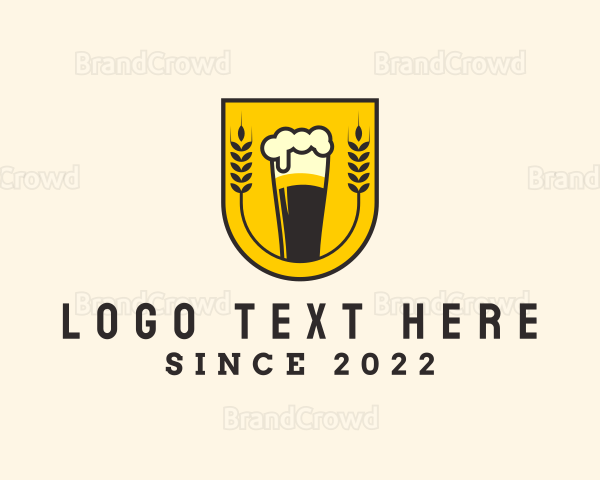 Wheat Malt Beer Bar Logo