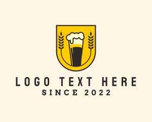 Beer - Wheat Malt Beer Bar logo design