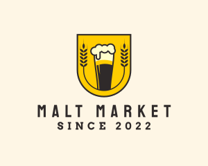 Malt - Wheat Malt Beer Bar logo design