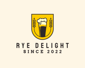 Rye - Wheat Malt Beer Bar logo design