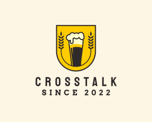 Brewer - Wheat Malt Beer Bar logo design