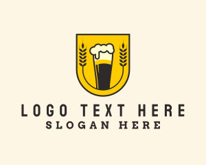 Wheat Malt Beer Bar Logo