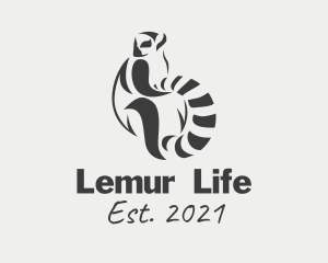 Wild Lemur Animal logo design