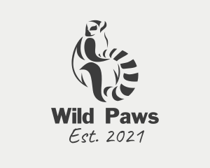 Wild Lemur Animal logo design