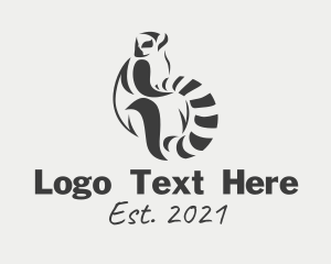 Wild Lemur Animal logo design