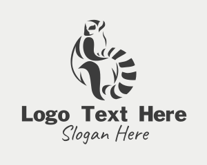 Wild Lemur Animal Logo