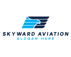 Aviation Eagle Wings logo design