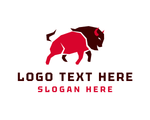 Bison - Wild Bison Livestock logo design