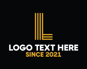 Los Angeles - Yellow Gold Letter logo design