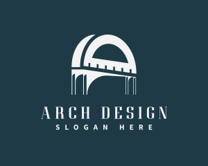 Arch - Protractor Bridge Arch logo design