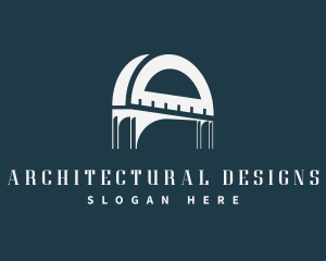 Arch - Protractor Bridge Arch logo design