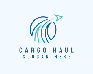 Shipping Trade Arrow logo design