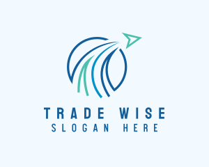 Shipping Trade Arrow logo design