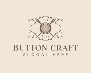 Button Needle Sewing logo design