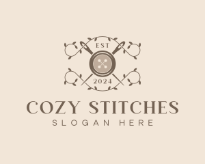 Button Needle Sewing logo design