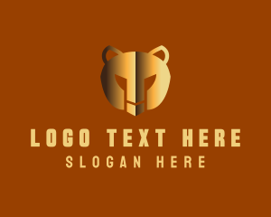 Placard - Golden Bear Helmet logo design