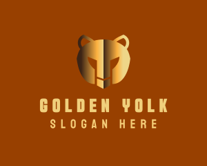 Golden Bear Helmet logo design