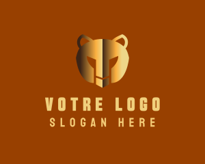 Carnivore - Golden Bear Helmet logo design