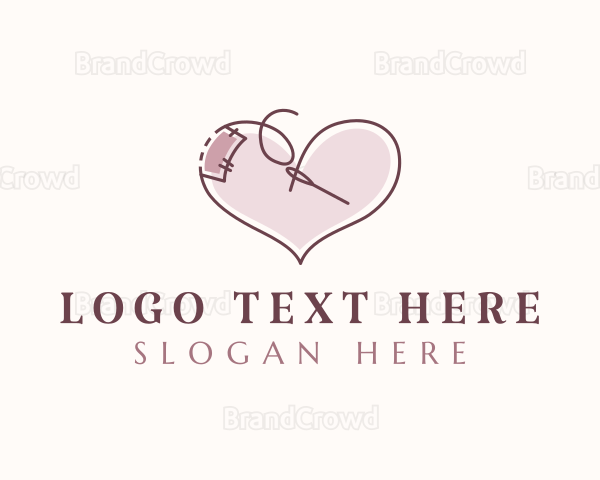 Heart Sewing Thread Logo