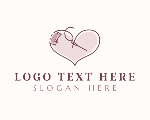 Alteration - Heart Sewing Thread logo design