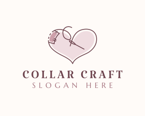 Heart Sewing Thread logo design