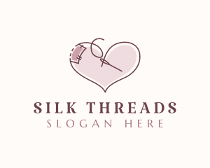 Heart Sewing Thread logo design