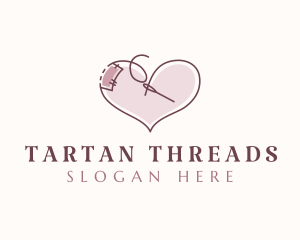 Heart Sewing Thread logo design