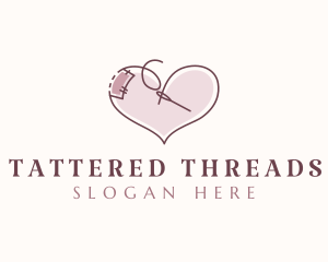 Heart Sewing Thread logo design