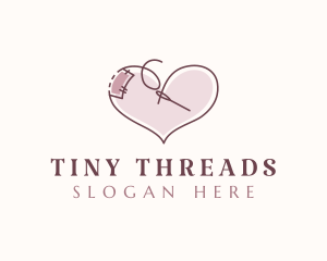 Heart Sewing Thread logo design