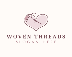 Heart Sewing Thread logo design