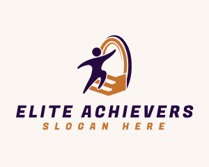 Human Leadership Achiever logo design