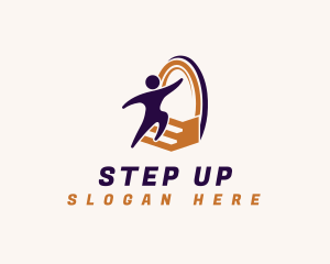 Stairs - Human Leadership Achiever logo design