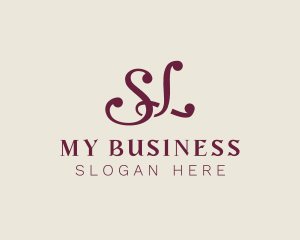 Luxury Beauty Startup Letter SL Logo