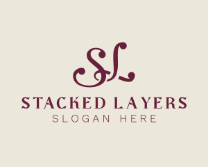 Luxury Beauty Startup Letter SL logo design